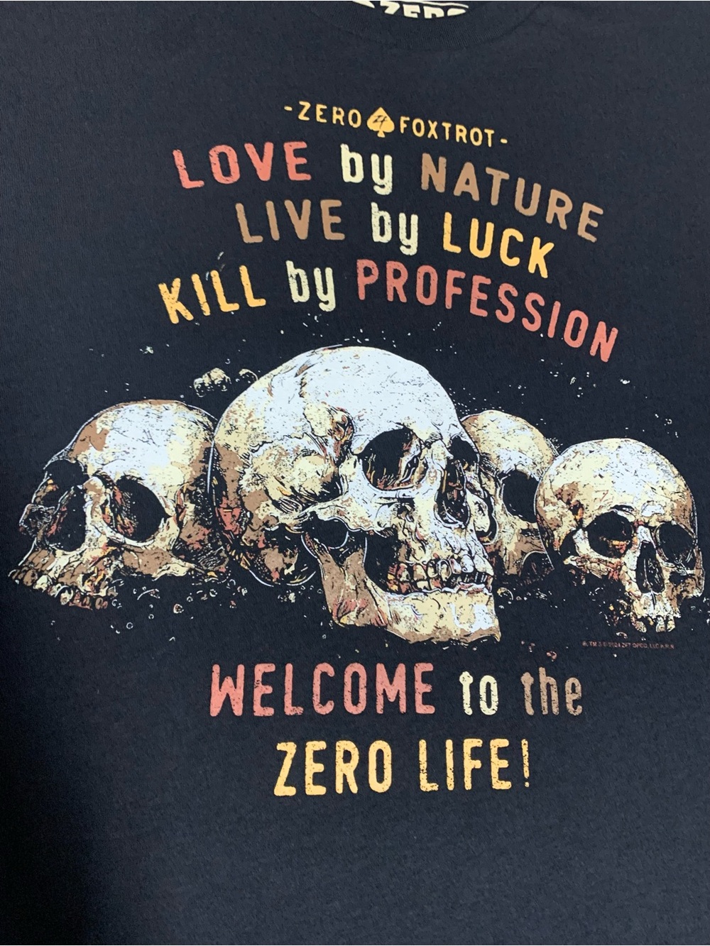 Zero Foxtrot Tshirt Love by Nature Afterlife Club Member-Loose XL or Slim Fit 2X